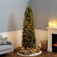 7.5 ft. Pre-Lit Kingswood Fir Slim Tree with Clear Lights - National Tree Company