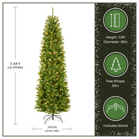 7.5 ft. Pre-Lit Kingswood Fir Slim Tree with Clear Lights - National Tree Company