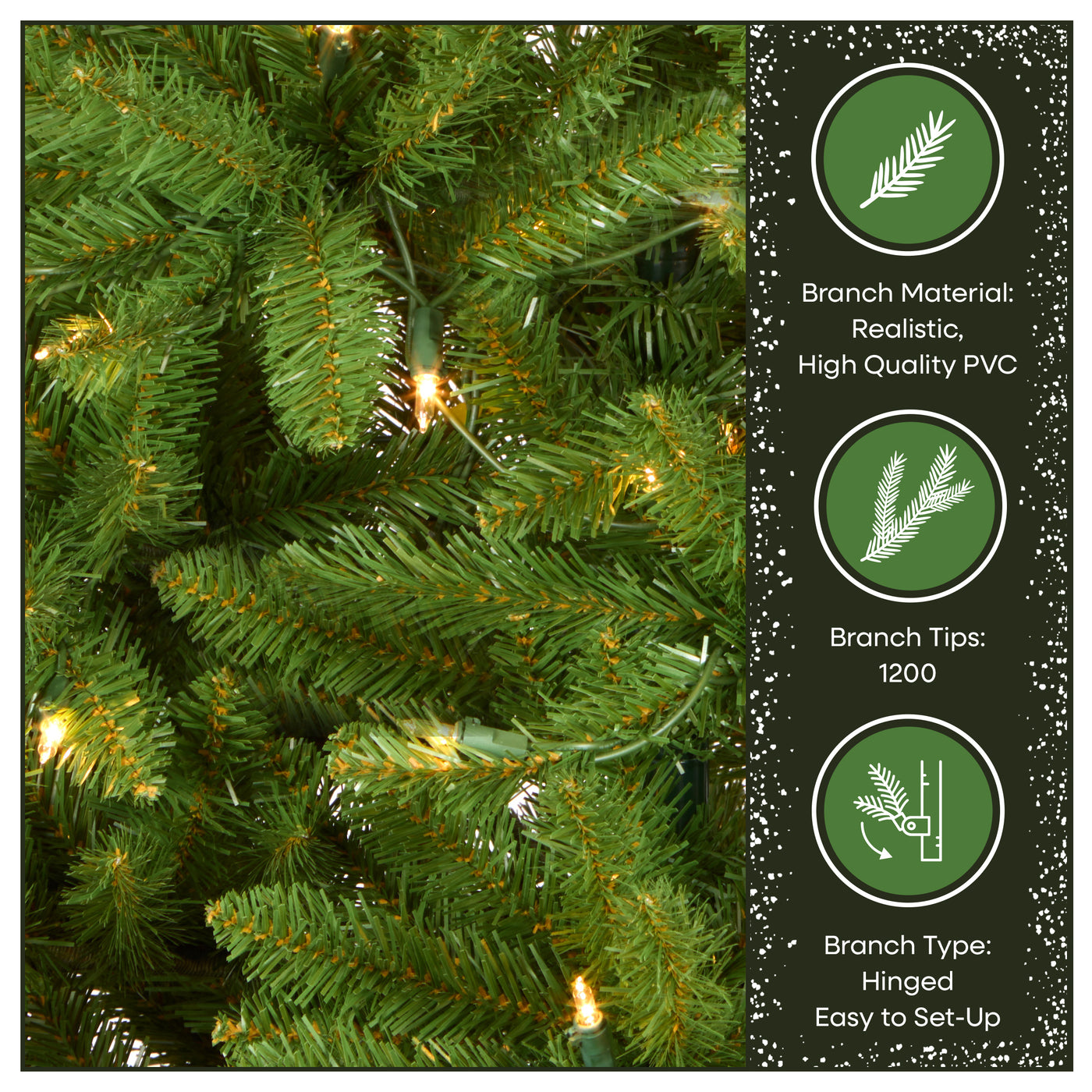 7.5 ft. Pre-Lit Kingswood Fir Slim Tree with Clear Lights - National Tree Company