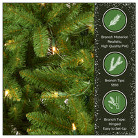 7.5 ft. Pre-Lit Kingswood Fir Slim Tree with Clear Lights - National Tree Company