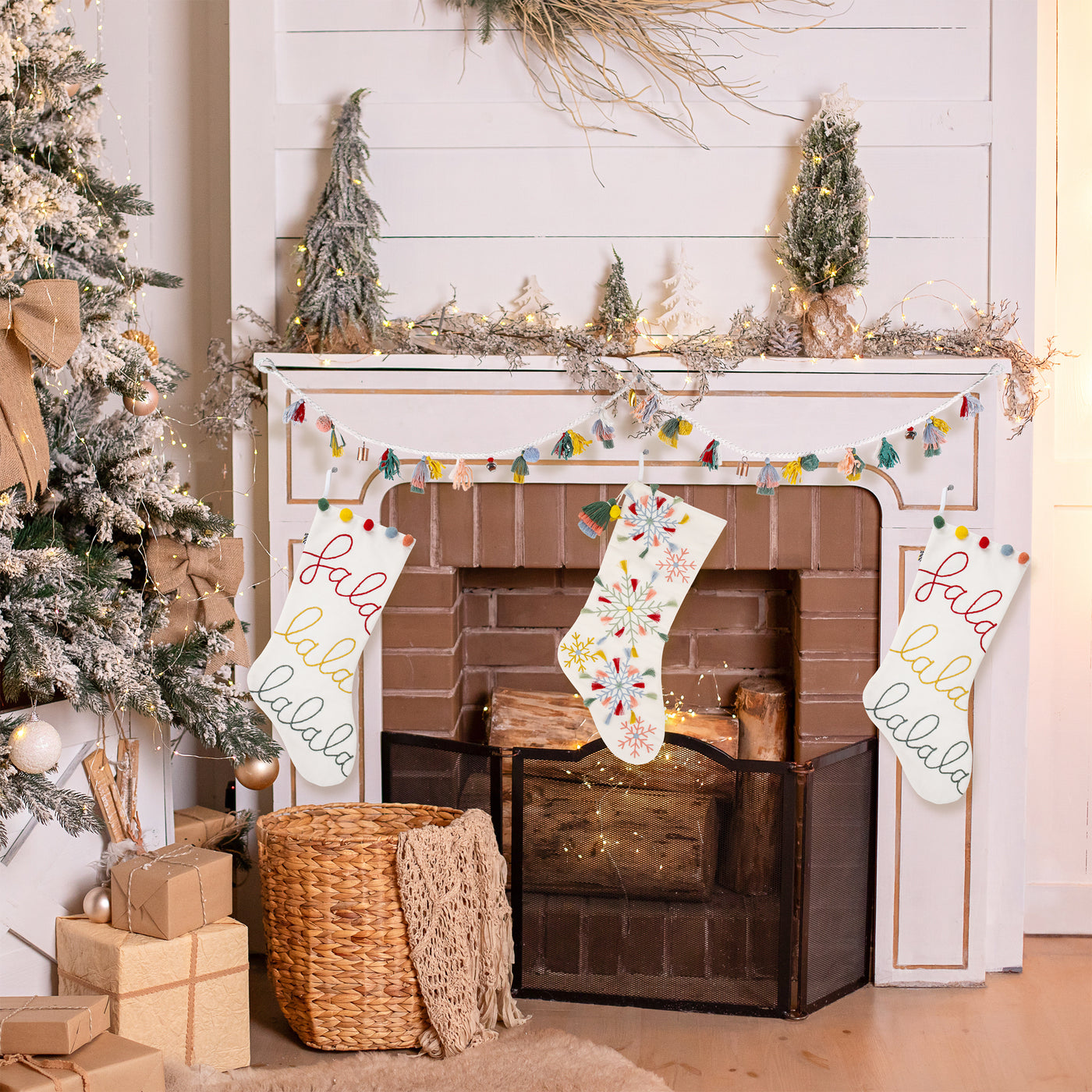 6 ft. HGTV Home Collection Multicolor Boho Garland - National Tree Company