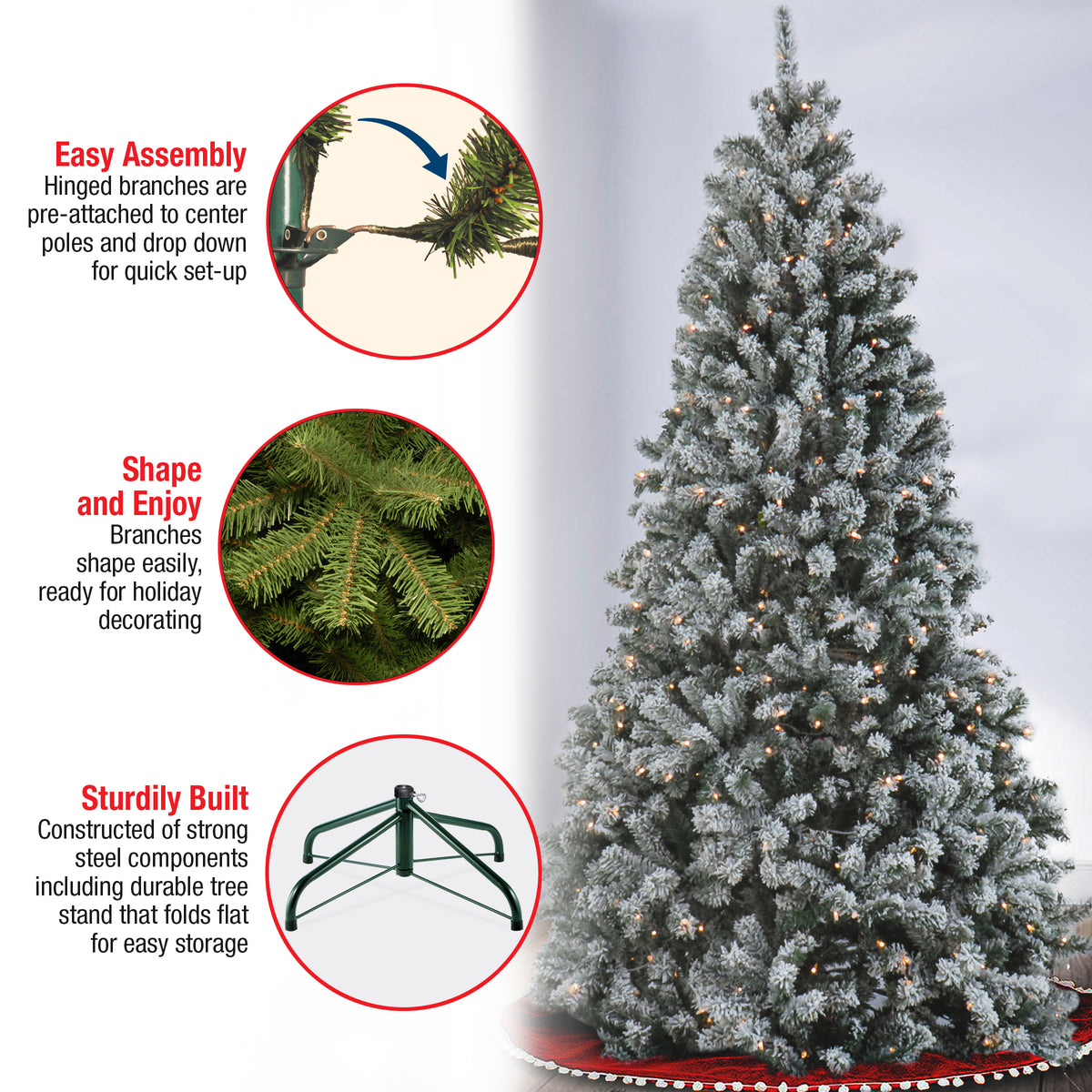 6.5 ft. Pre-Lit North Valley Spruce Tree with Clear Lights - National Tree Company