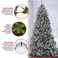 6.5 ft. Pre-Lit North Valley Spruce Tree with Clear Lights - National Tree Company