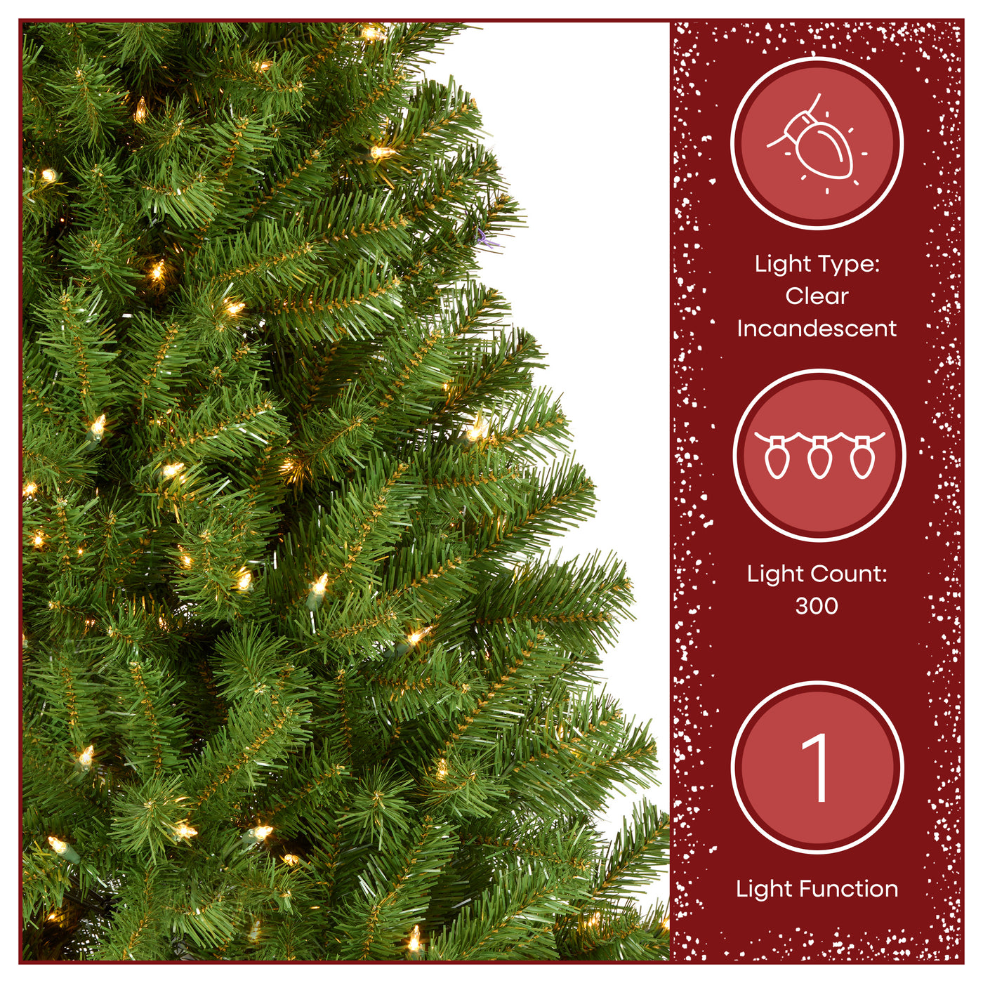 6 ft. Pre-Lit North Valley Spruce Tree with Clear Lights - National Tree Company