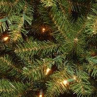 7.5 ft. Pre-Lit Aspen Spruce Slim Tree with Clear Lights - National Tree Company
