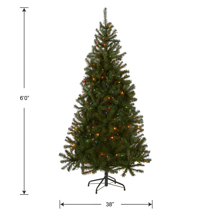 7 ft. Pre-Lit Aspen Spruce Tree with Clear Lights