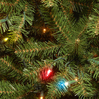 7.5 ft. Pre-Lit Aspen Spruce Slim Tree with Multicolor Lights - National Tree Company
