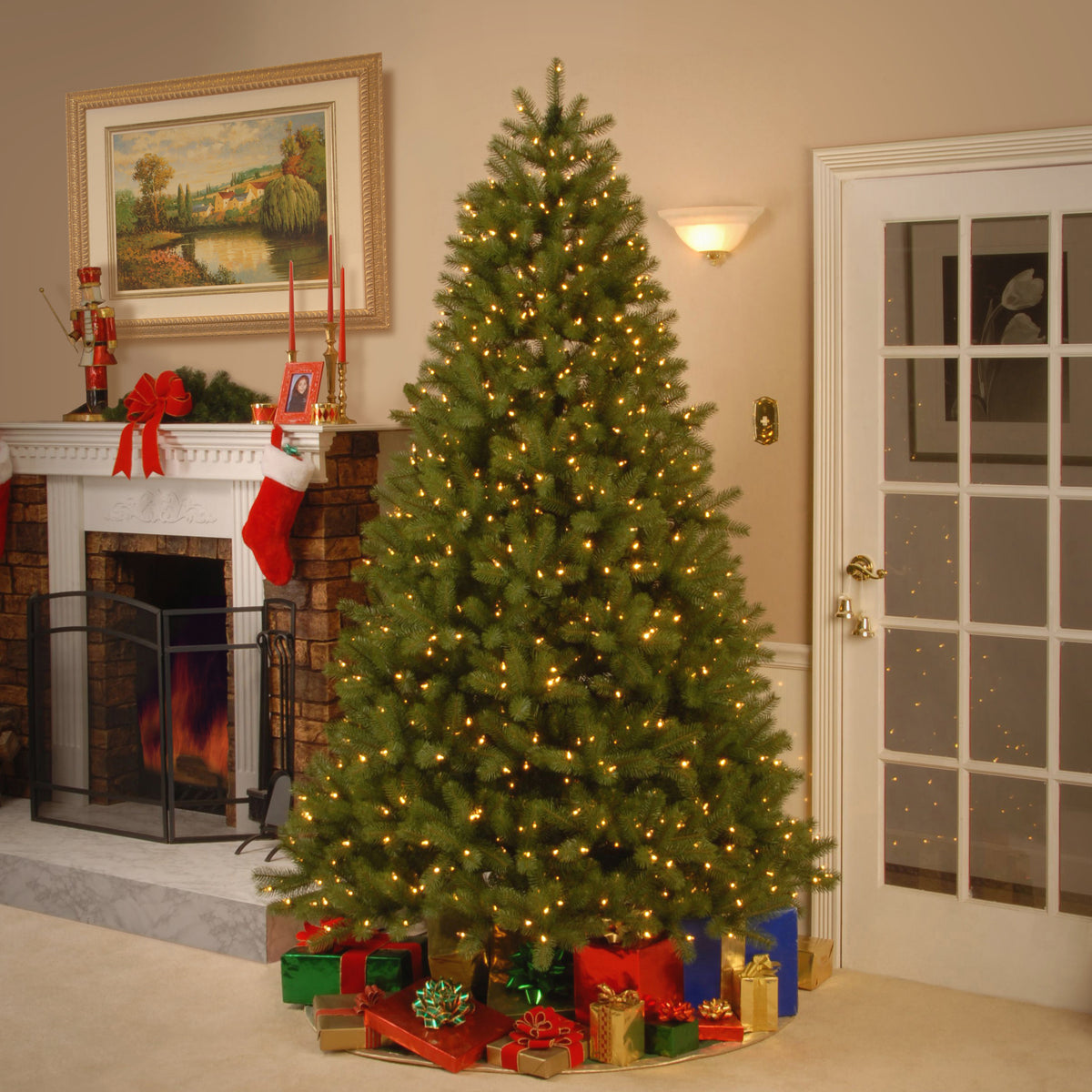 9 ft. Pre-Lit Downswept Douglas Fir Tree with Dual Color LED Lights - National Tree Company