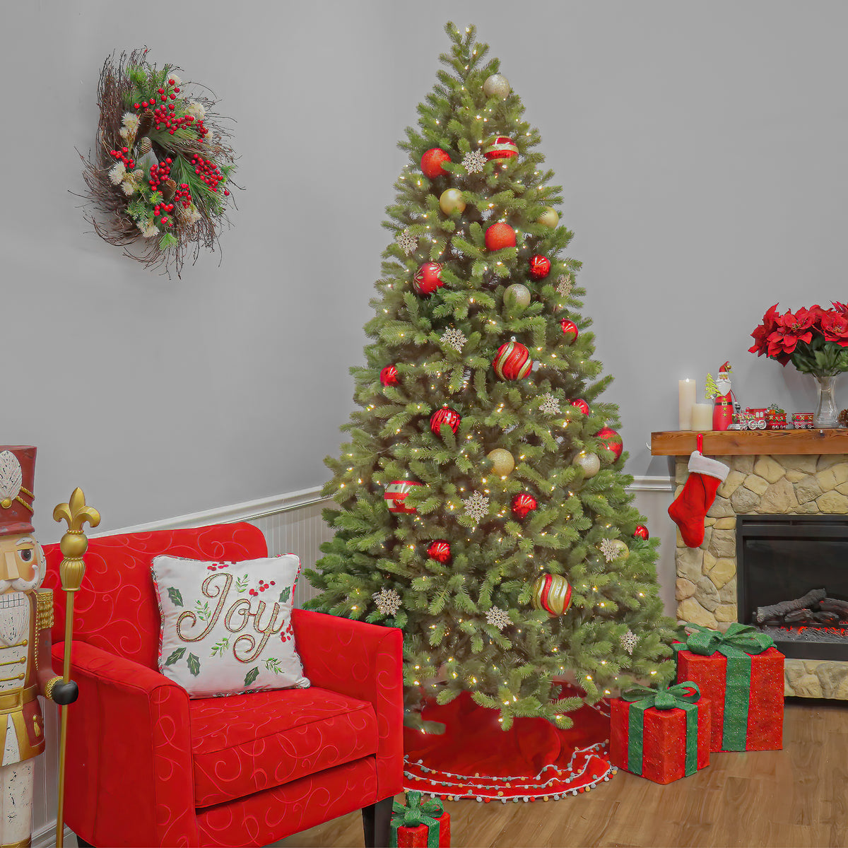 9 ft. Pre-Lit Downswept Douglas Fir Tree with Dual Color LED Lights - National Tree Company