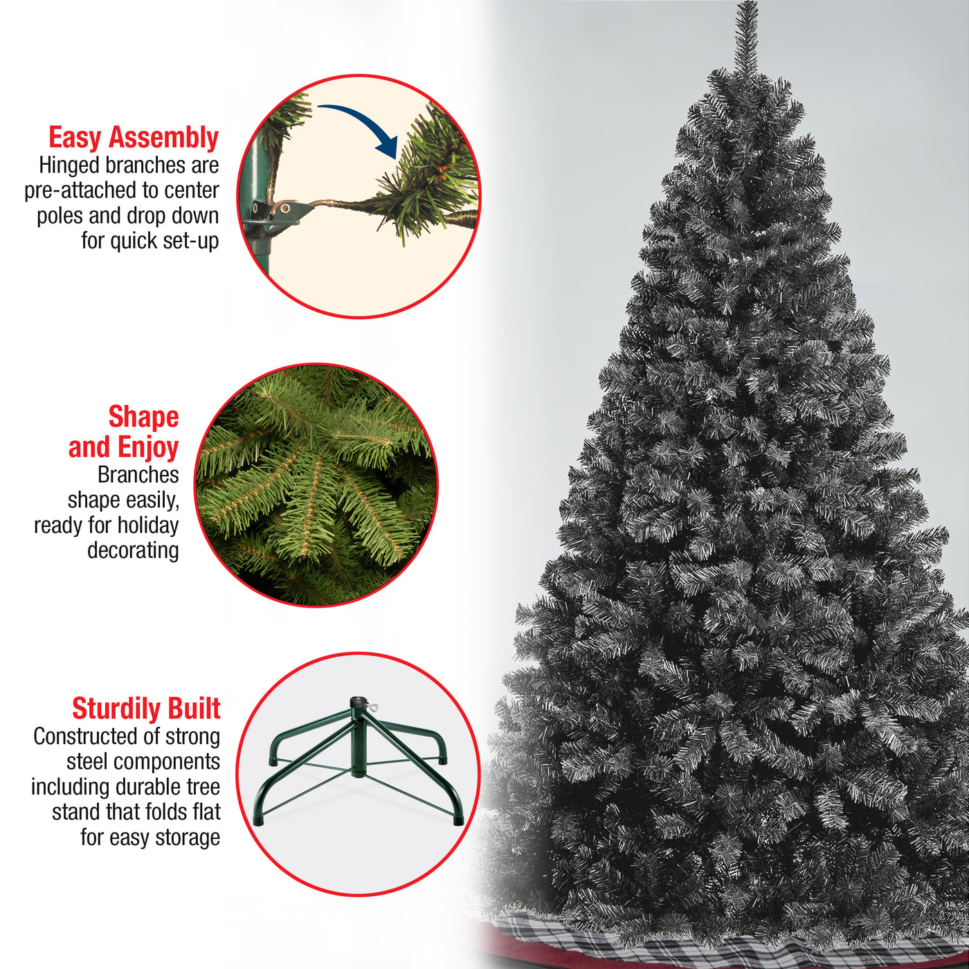 7.5 ft. Color Pop Black Tree - National Tree Company