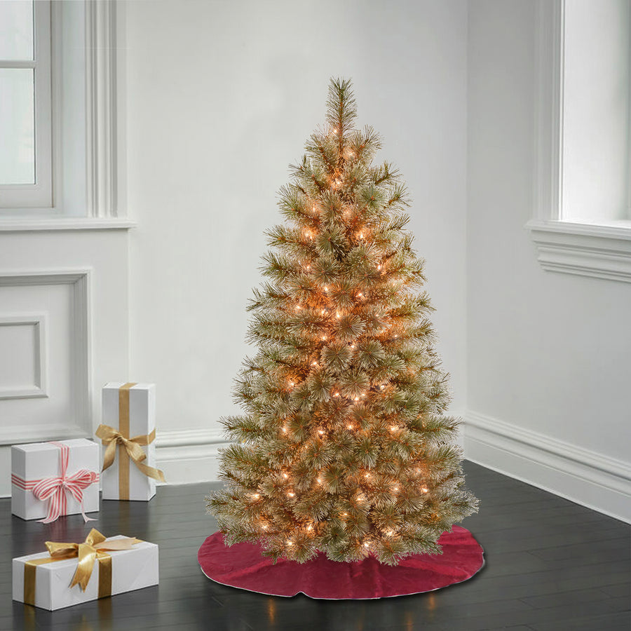 4.5 ft. Pre-Lit Arcadia Pine Cashmere Tree with Clear Lights