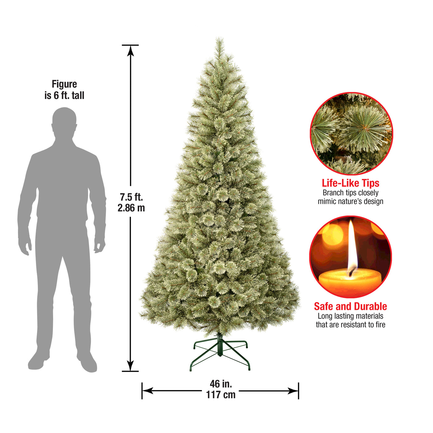 7.5 ft. Arcadia Pine Cashmere Tree - National Tree Company