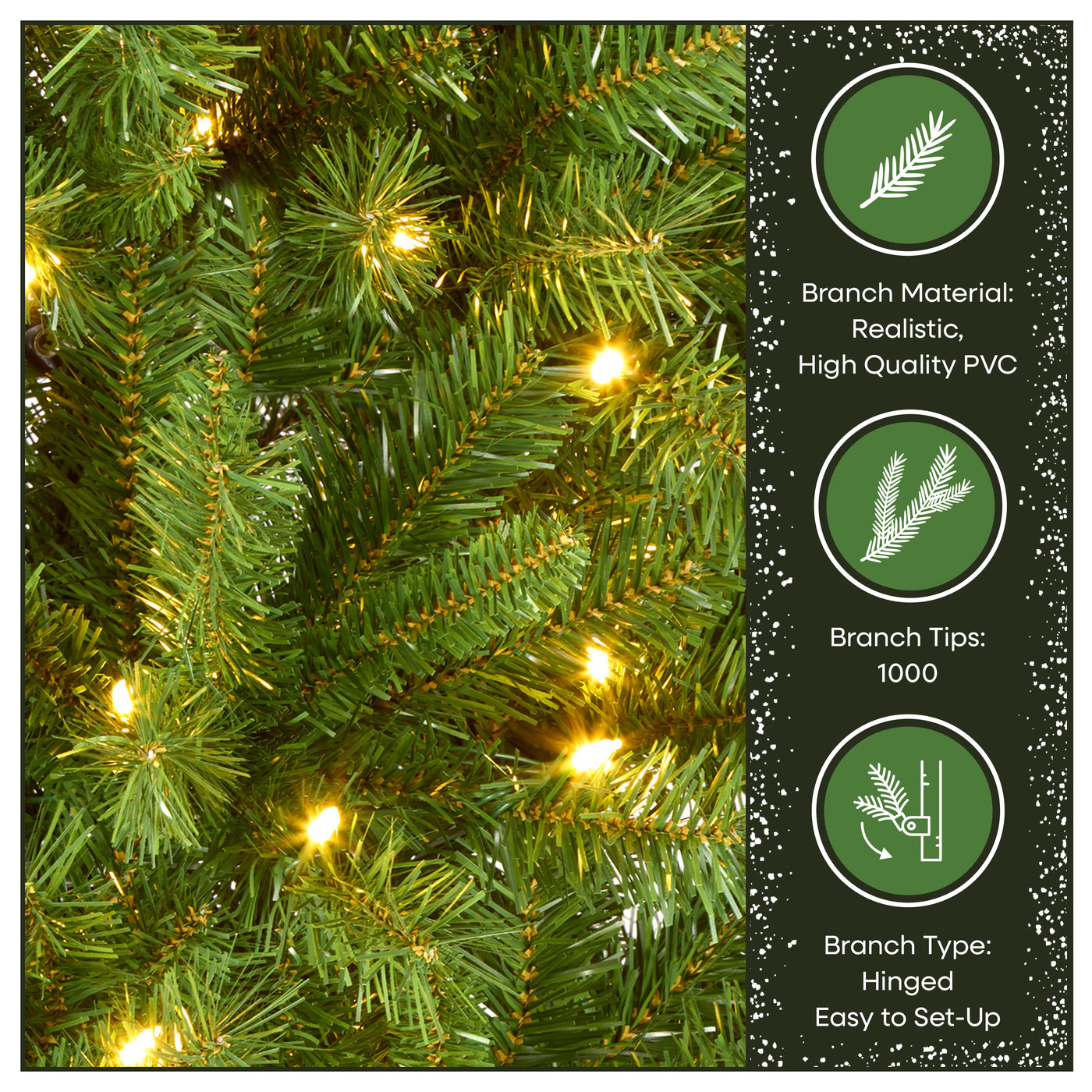 7.5 ft Pre-Lit Winchester Pine Slim Tree with Warm White LED Lights - National Tree Company