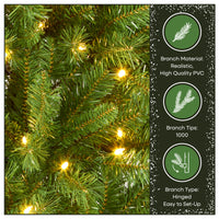 7.5 ft Pre-Lit Winchester Pine Slim Tree with Warm White LED Lights - National Tree Company