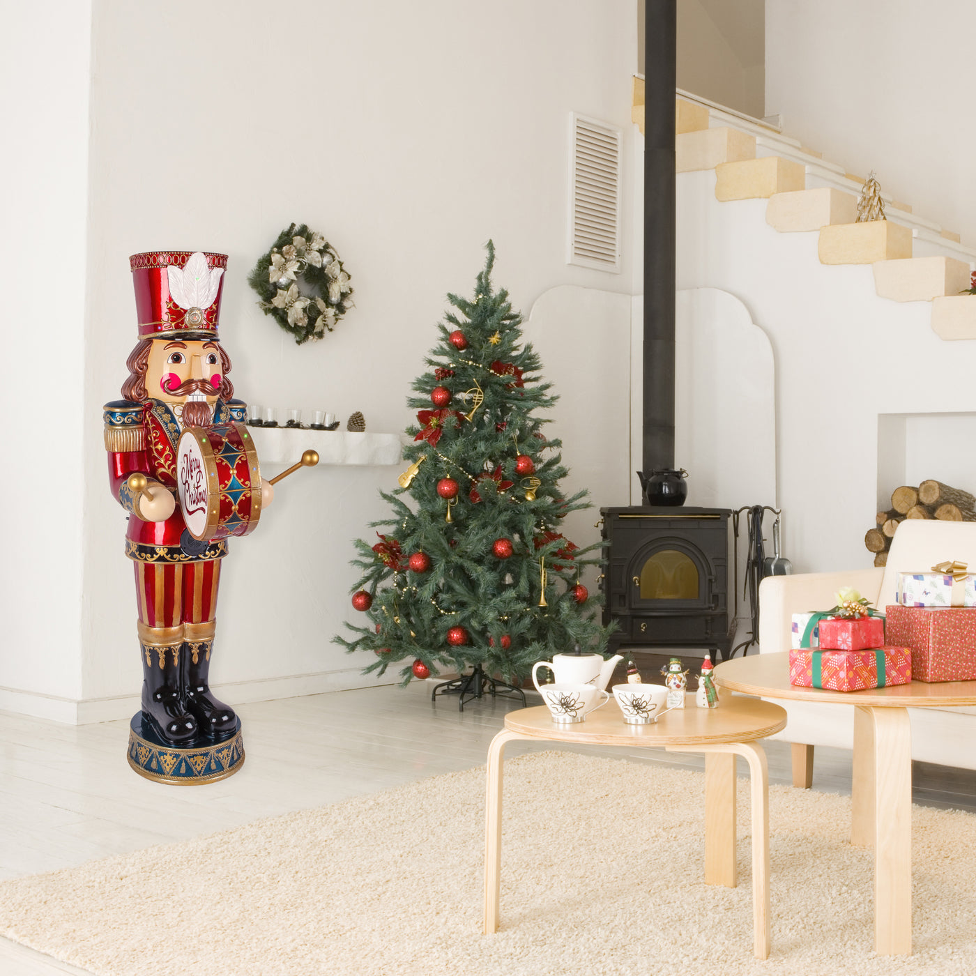 58 in. Animated Nutcracker with Multicolor Lights and Music - National Tree Company