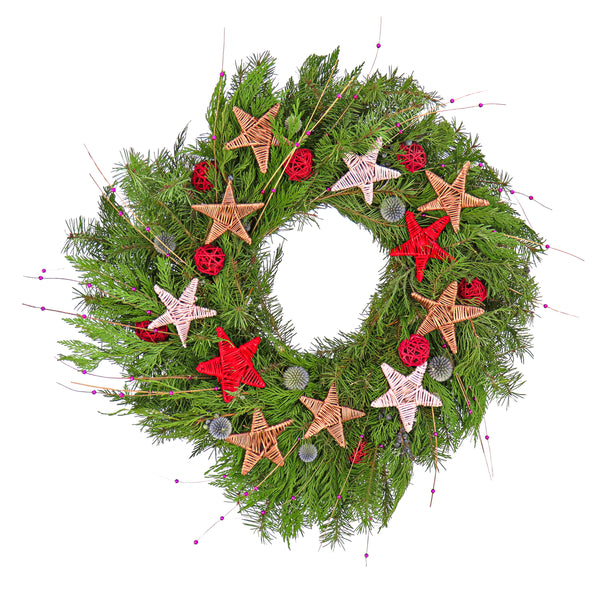 22 in. Fresh Evergreens Wreath · National Tree Company