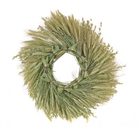 20 in. Spring Wreath with Wheat Stalks, Lavender, and Leafy Greens - National Tree Company