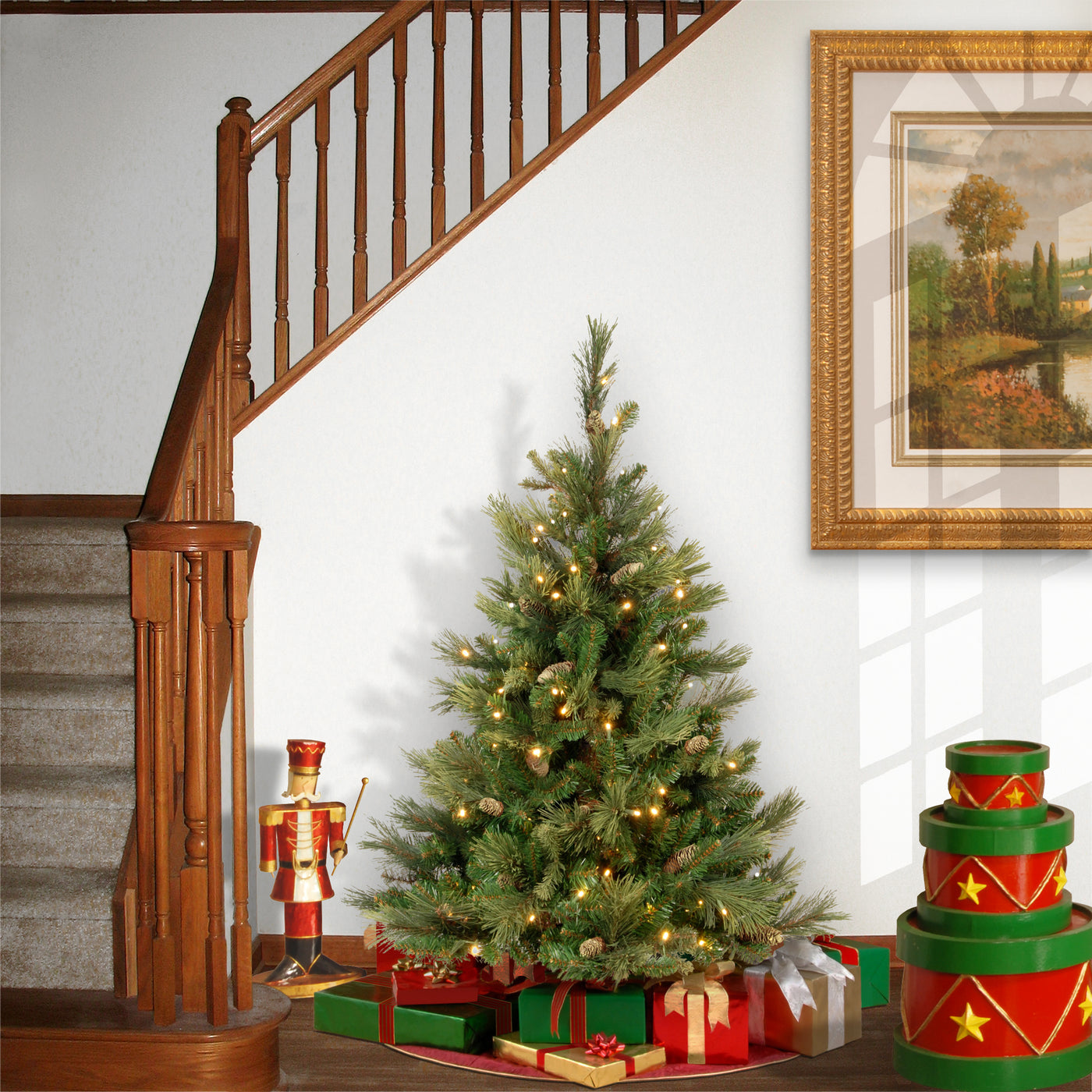 4.5 ft. Pre-Lit Carolina Pine Tree with Clear Lights - National Tree Company