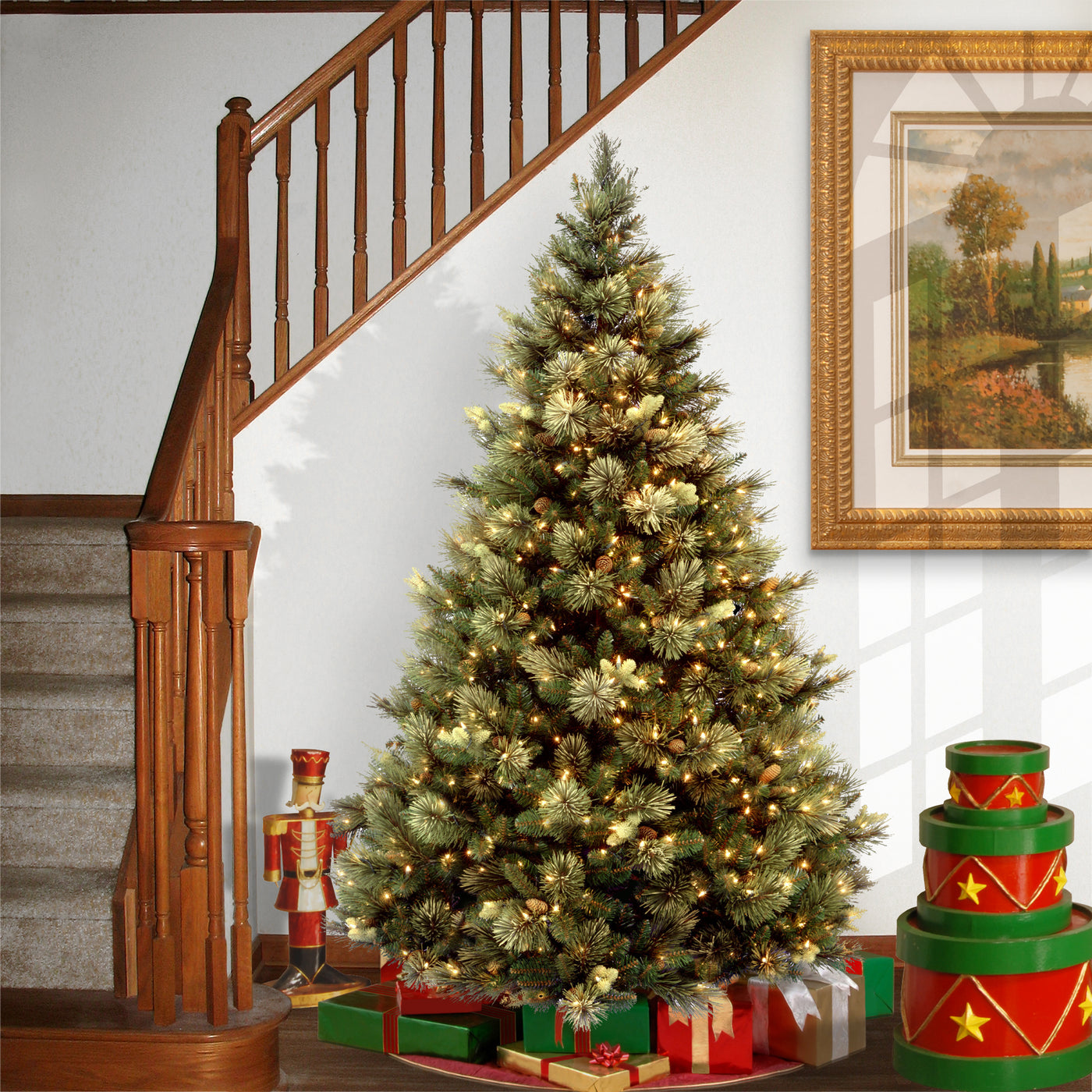 6.5 ft. Pre-Lit Carolina Pine Tree with Clear Lights - National Tree Company