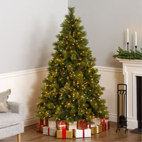 6.5 ft. Pre-Lit Carolina Pine Tree with Clear Lights - National Tree Company