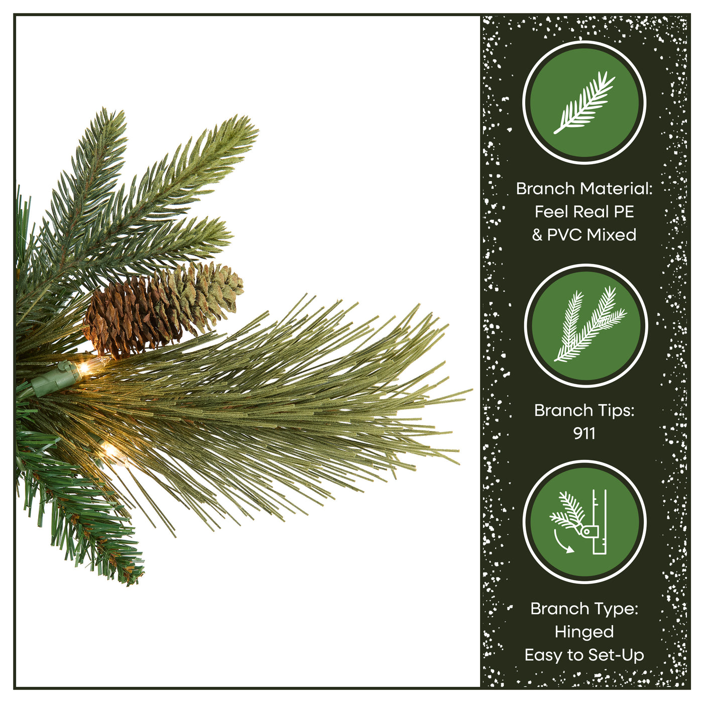 6.5 ft. Pre-Lit Carolina Pine Tree with Clear Lights - National Tree Company