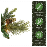 6.5 ft. Pre-Lit Carolina Pine Tree with Clear Lights - National Tree Company