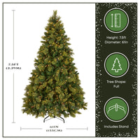 7.5 ft. Pre-Lit Carolina Pine Tree with 750 Clear Lights - National Tree Company