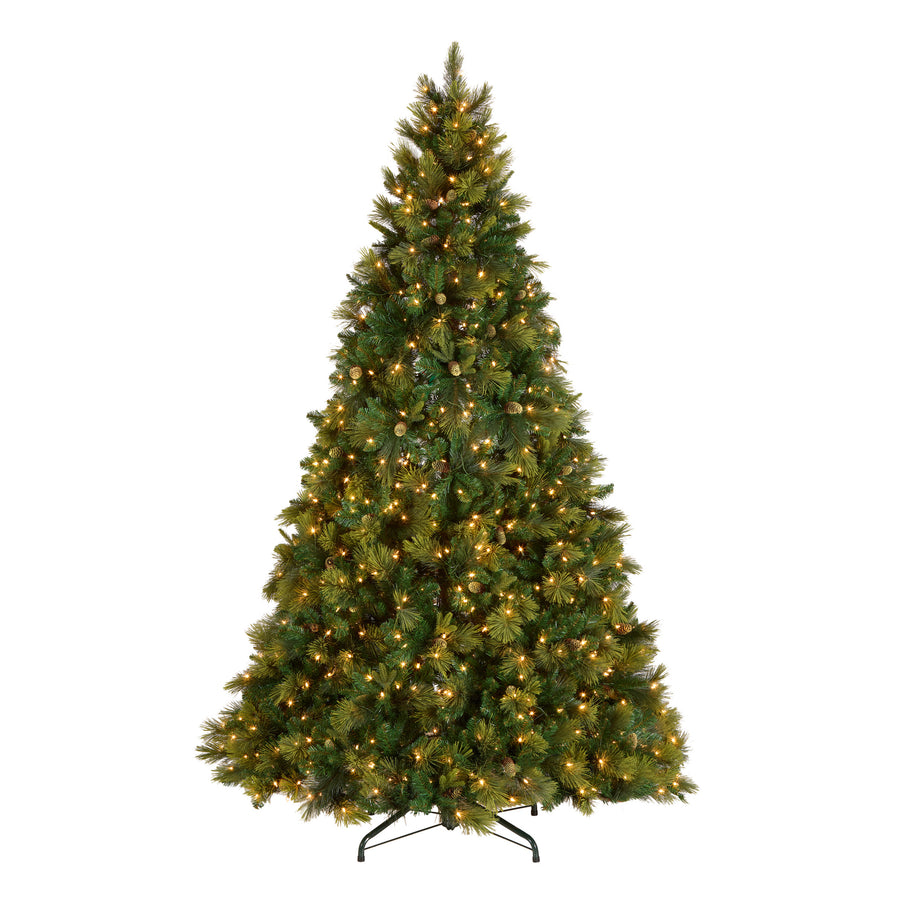 9 ft. Pre-Lit Carolina Pine Tree with Clear Lights with 900 Clear Lights - National Tree Company