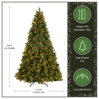 9 ft. Pre-Lit Carolina Pine Tree with Clear Lights with 900 Clear Lights - National Tree Company