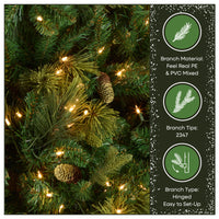 9 ft. Pre-Lit Carolina Pine Tree with Clear Lights with 900 Clear Lights - National Tree Company