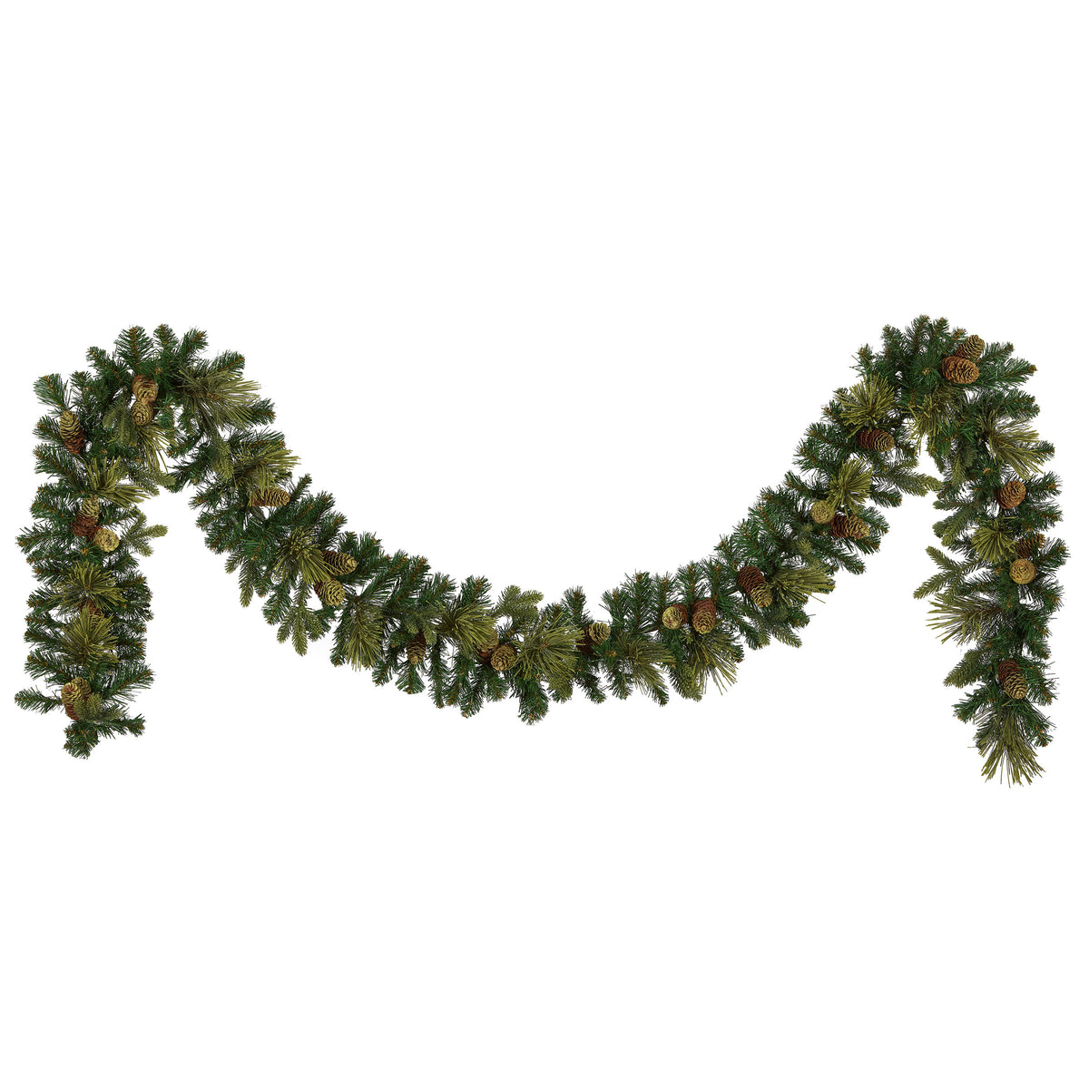 9 ft. Pre-Lit Carolina Pine Garland with Warm White LED Lights - National Tree Company