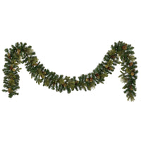 9 ft. Pre-Lit Carolina Pine Garland with Warm White LED Lights - National Tree Company