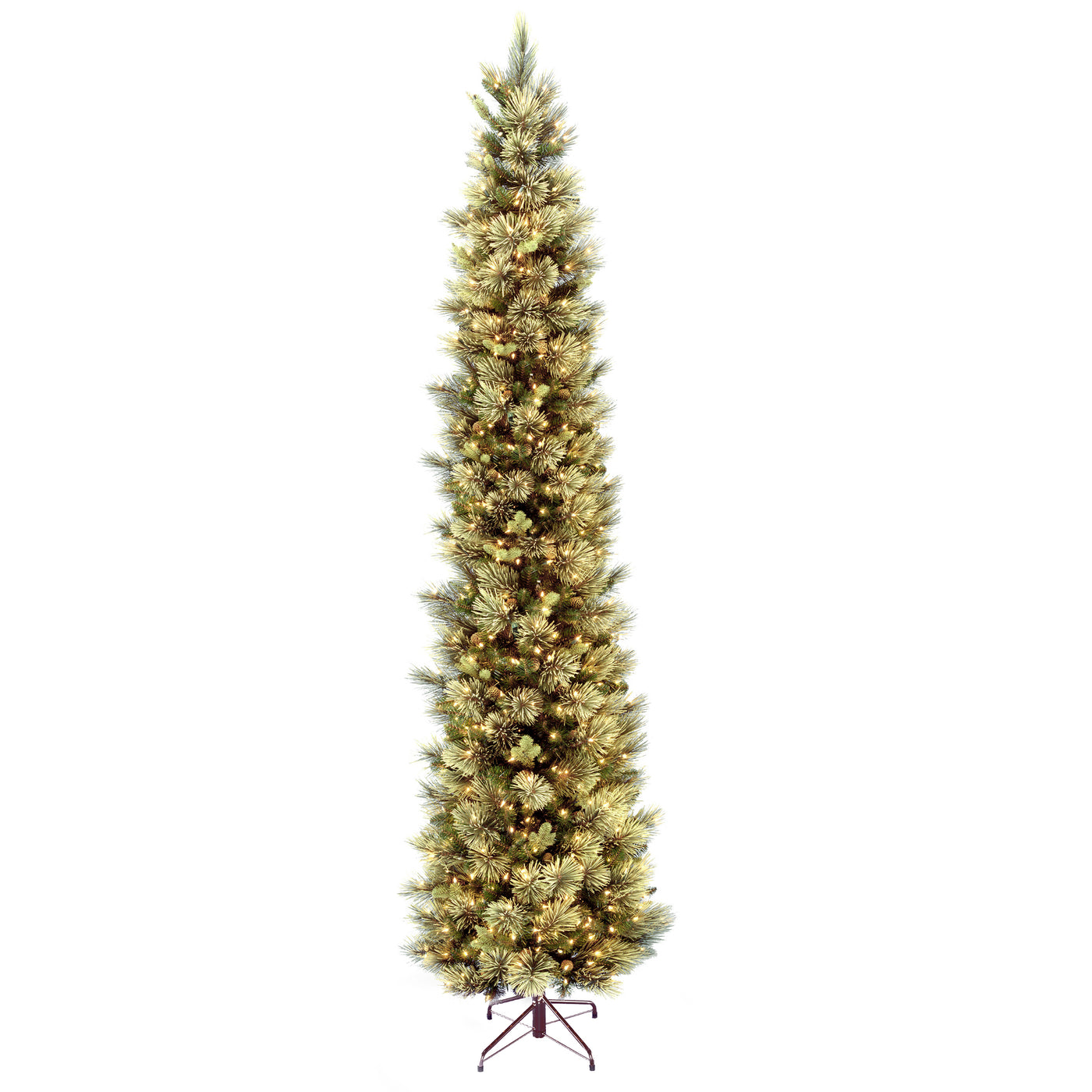 10 ft.Pre-Lit Carolina Pine Slim Tree with Clear Lights - National Tree Company