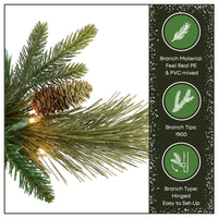 12 ft. Pre-Lit Carolina Pine Slim Tree with Clear Lights, Plug-In - National Tree Company