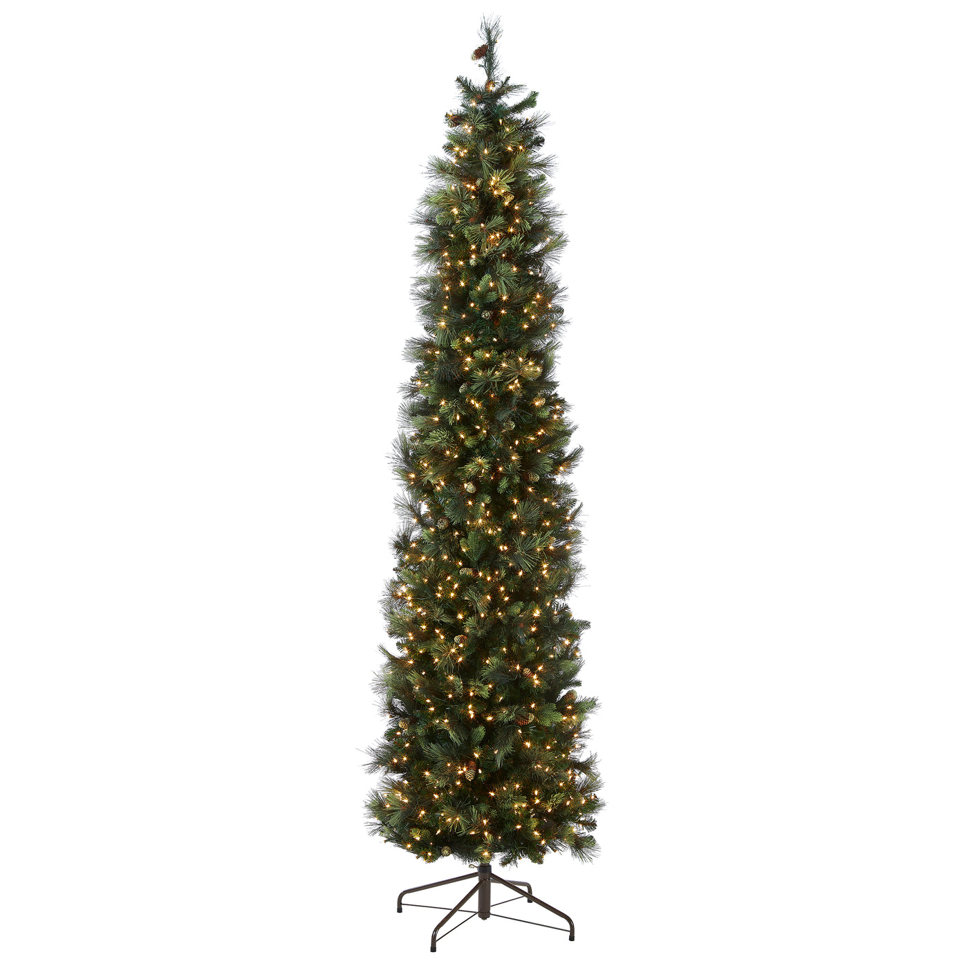 12 ft.Pre-Lit Carolina Pine Slim Tree with Clear Lights - National Tree Company