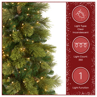 6.5 ft. Pre-Lit Carolina Pine Slim Tree with Clear Lights - National Tree Company