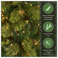 6.5 ft. Pre-Lit Carolina Pine Slim Tree with Clear Lights - National Tree Company