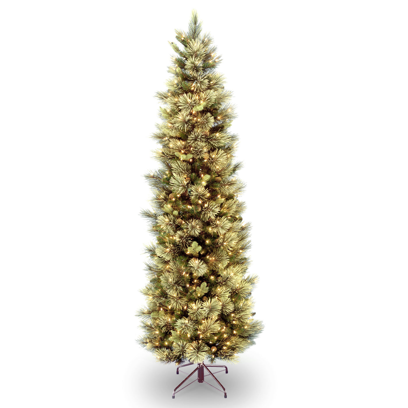 7 ft. Pre-Lit Carolina Pine Slim Tree with Clear Lights - National Tree Company