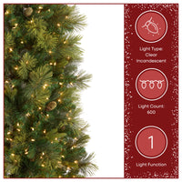 7.5 ft. Pre-Lit Carolina Pine Slim Tree with Clear Lights - National Tree Company