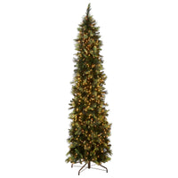 9 ft. Pre-Lit Carolina Pine Slim Tree with Clear Lights - National Tree Company