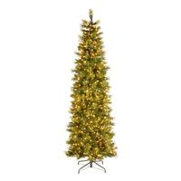 9 ft. Pre-Lit Carolina Pine Slim Tree with Clear Lights - National Tree Company