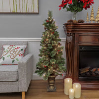 4.5 ft. Pre-Lit Cashmere Tree with Clear Lights - National Tree Company