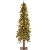 5 ft. Pre-Lit Hickory Cedar Slim Tree with Clear Lights - National Tree Company