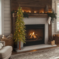 5 ft. Pre-Lit Hickory Cedar Slim Tree with Clear Lights - National Tree Company