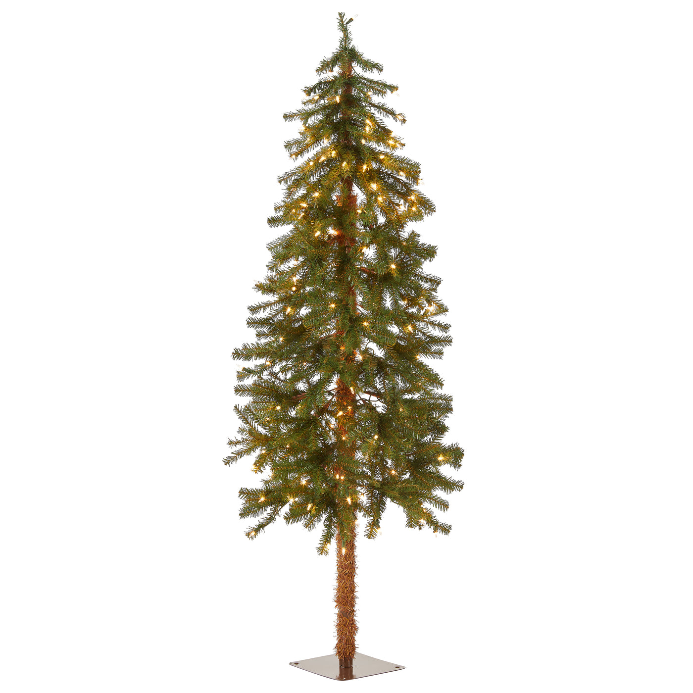 5 ft. Pre-Lit Hickory Cedar Slim Tree with Clear Lights - National Tree Company