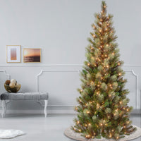 7.5 ft. Pre-Lit Charleston Pine Slim Tree with Clear Lights - National Tree Company