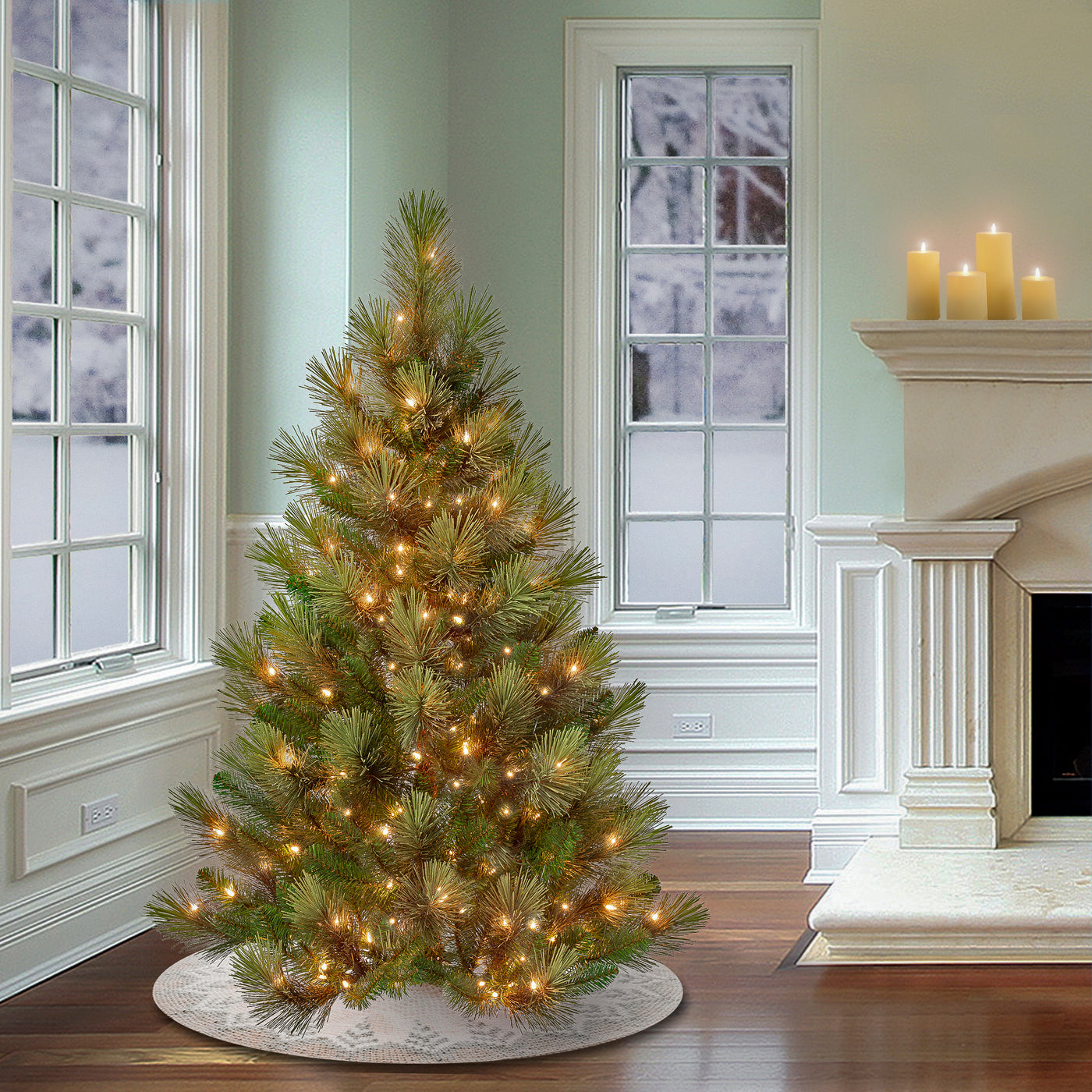 4.5 ft. Pre-Lit Charleston Pine Tree with Clear Lights - National Tree Company