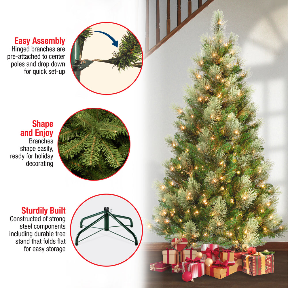 6.5 ft. Pre-Lit Winchester Pine Tree with Clear Lights, Plug-In main image 0