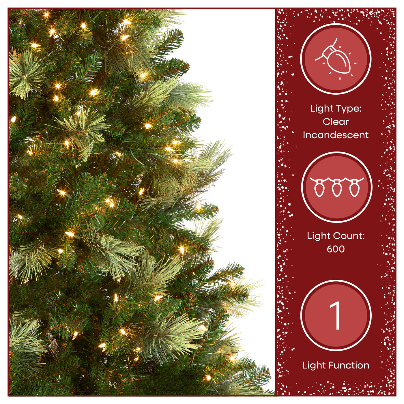 9 ft. Pre-Lit Charleston Pine Tree with Clear Lights - National Tree Company