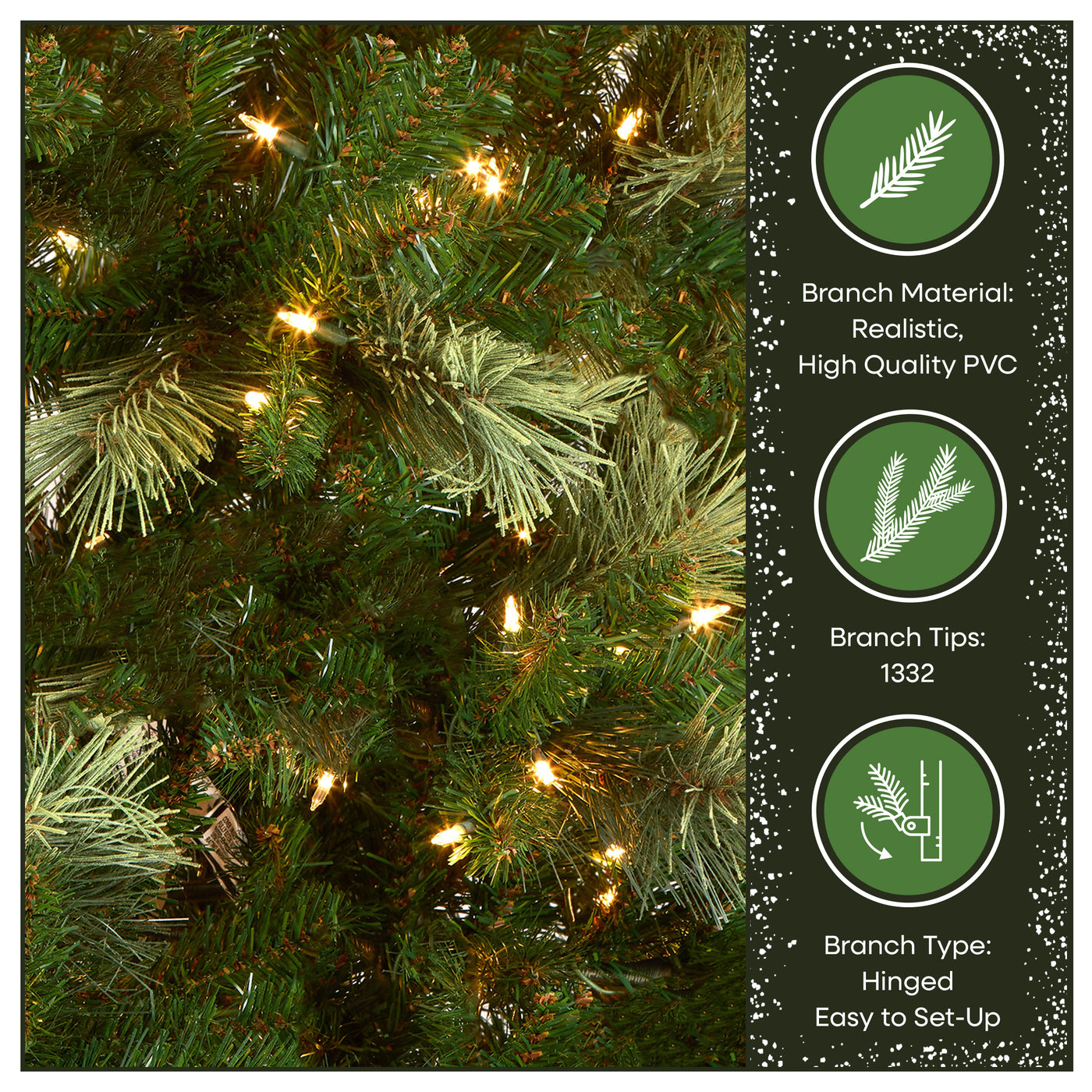9 ft. Pre-Lit Charleston Pine Tree with Clear Lights - National Tree Company